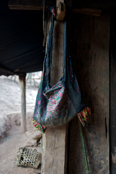 A handbag, the specific patterns designate your tribal affiliation
