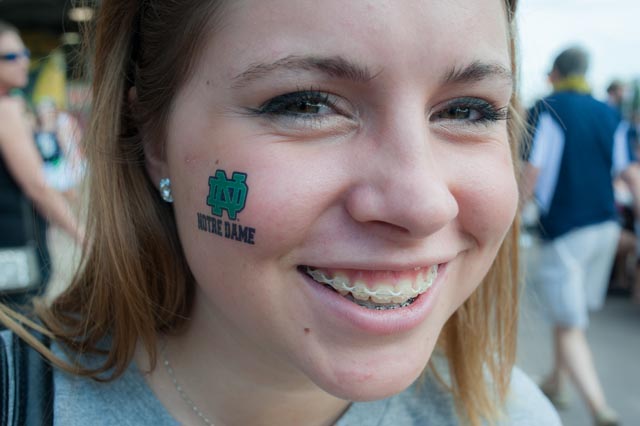 A freshly painted stencil