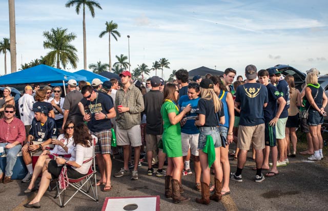 The Notre Dame fans came out in huge numbers