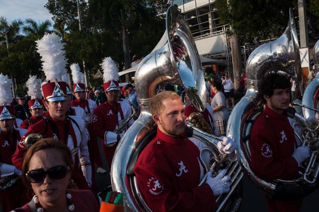 The Bama band came marching through
