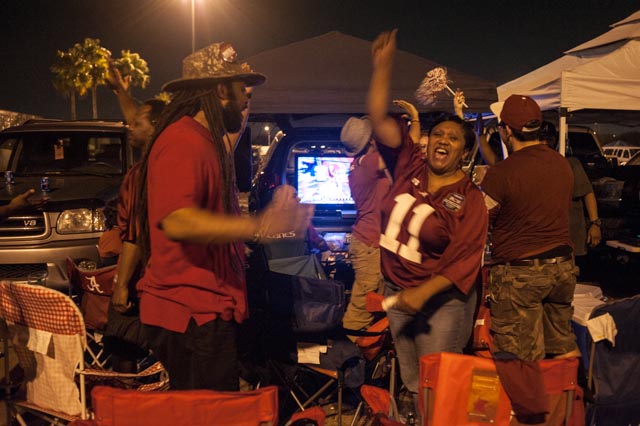 Bama fans continued to party in the 3rd quarter