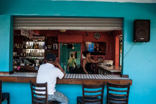 A seaside cafe in Pinones, near San Juan